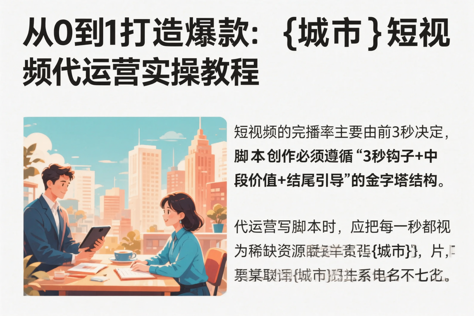 从0到1打造爆款：六安短视频代运营实操教程
