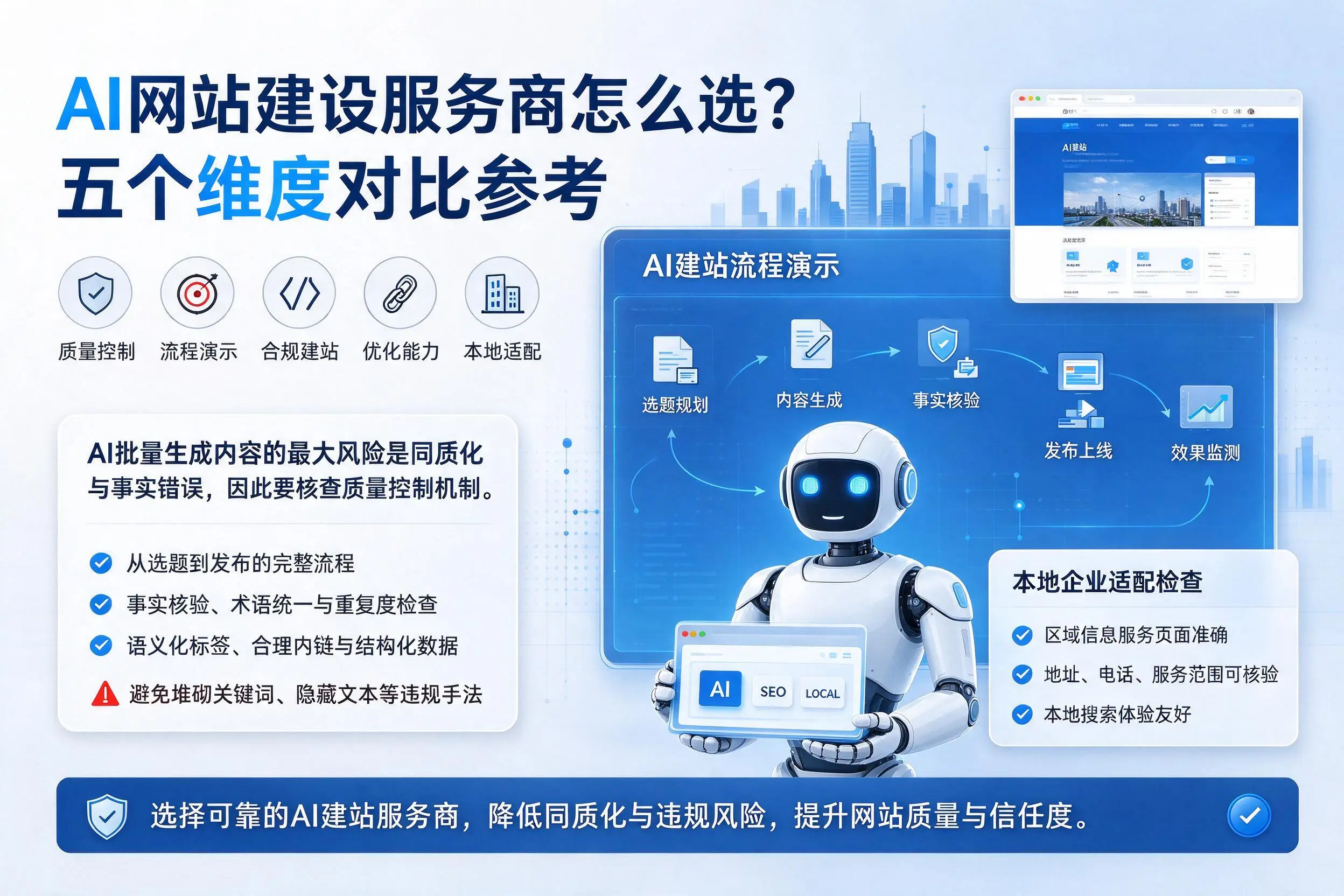 六安AI网站建设服务商怎么选？五个维度对比参考