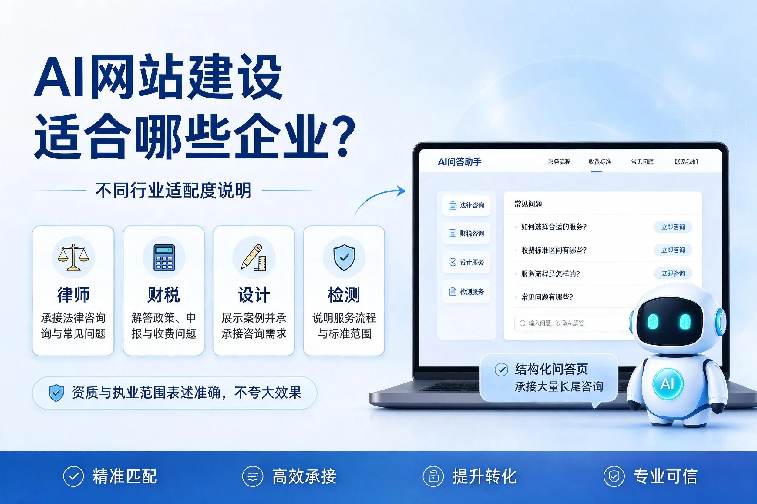 AI网站建设适合哪些企业？六安不同行业适配度说明